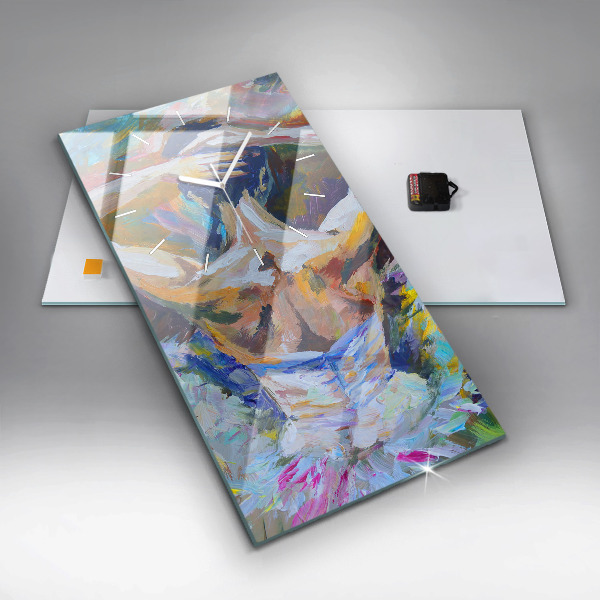 Orologio verticale in vetro Ballerina dipinta