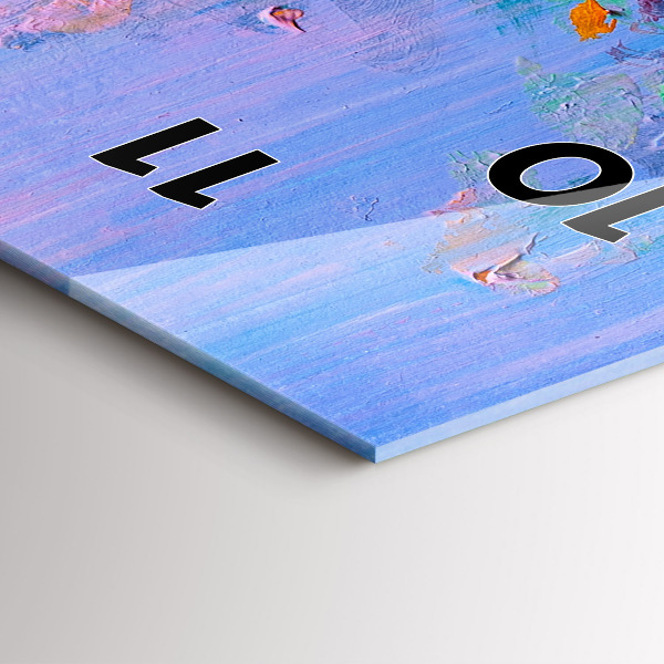 Orologio verticale in vetro Fiori in un vaso