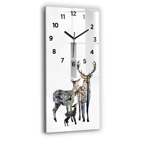 Orologio verticale Famiglia di cervi