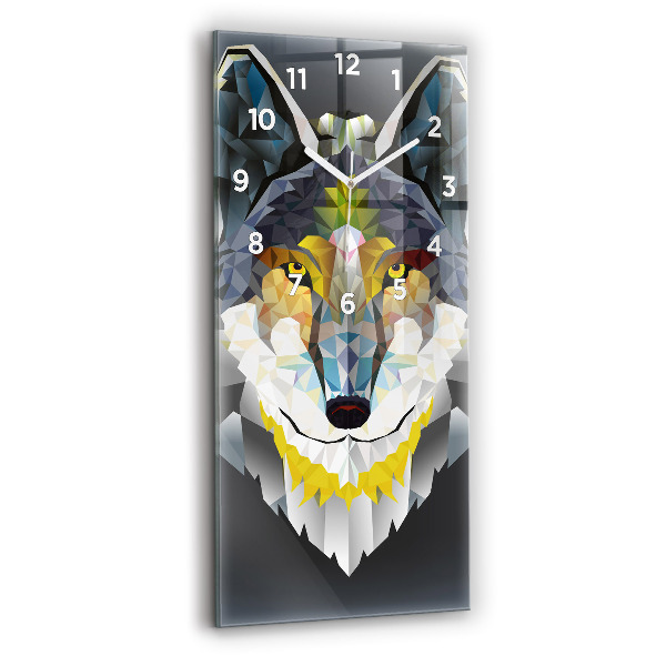 Orologio verticale Testa di lupo