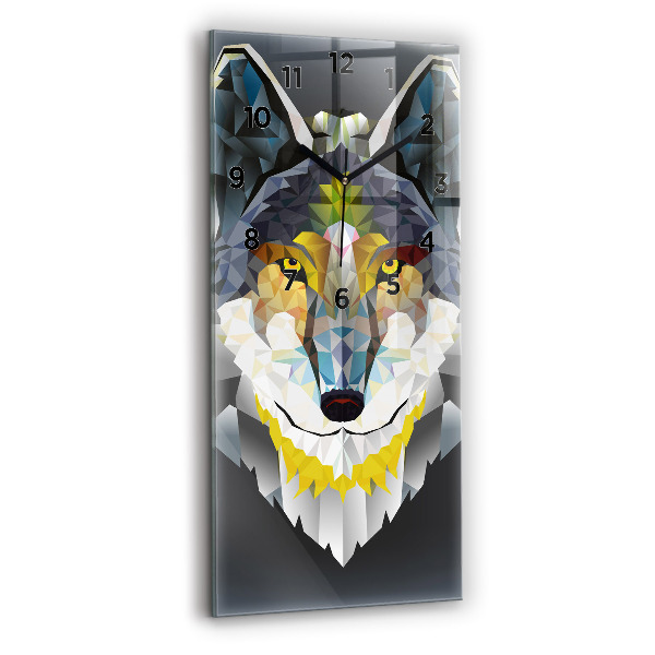 Orologio verticale Testa di lupo