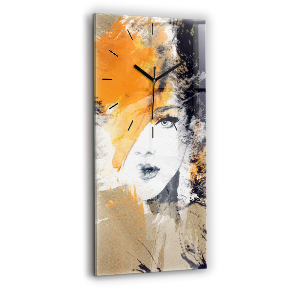 Orologio verticale Ritratto di donna astratto