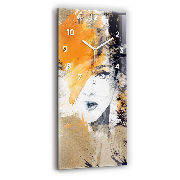 Orologio verticale Ritratto di donna astratto