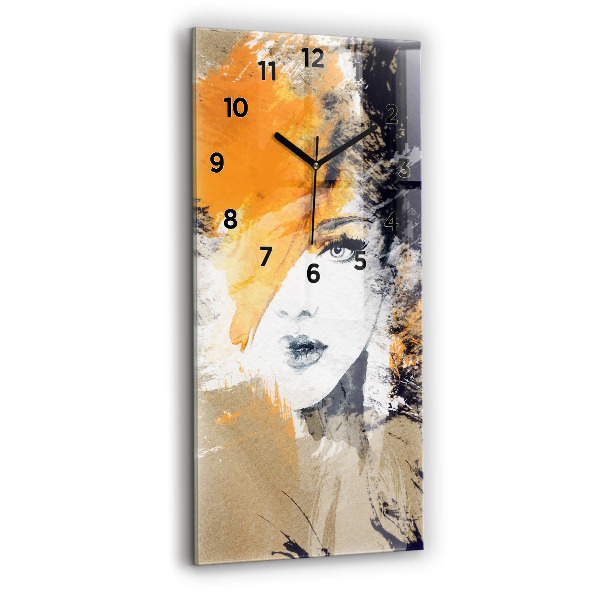 Orologio verticale Ritratto di donna astratto
