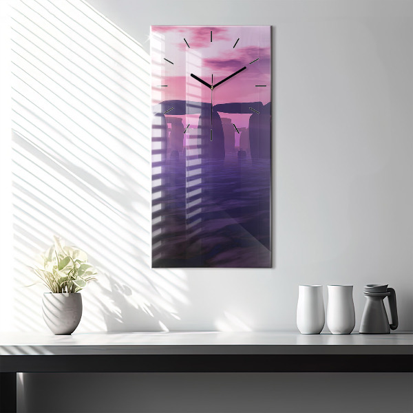 Orologio verticale Tramonto a Stonehenge