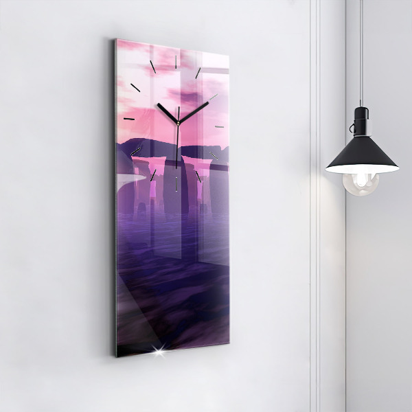 Orologio verticale Tramonto a Stonehenge