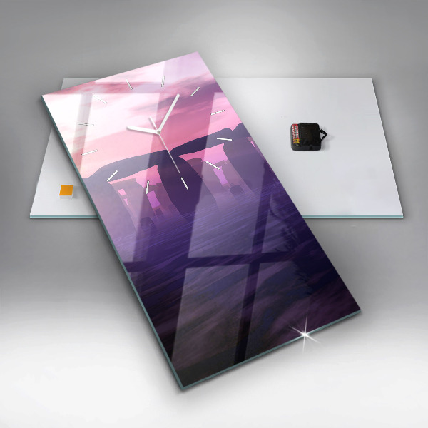 Orologio verticale Tramonto a Stonehenge