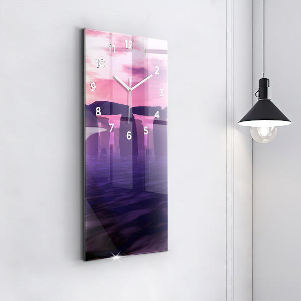 Orologio verticale Tramonto a Stonehenge