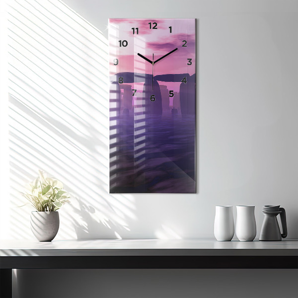 Orologio verticale Tramonto a Stonehenge