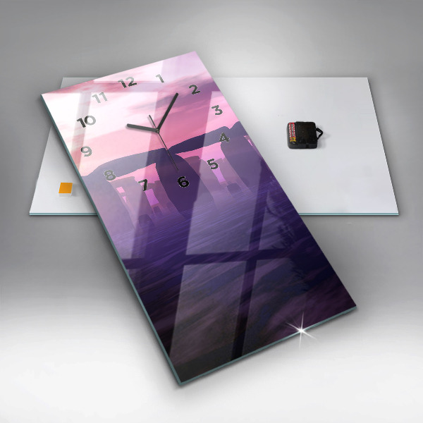 Orologio verticale Tramonto a Stonehenge