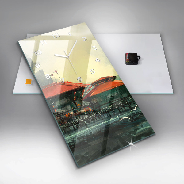 Orologio verticale Villaggio di pescatori