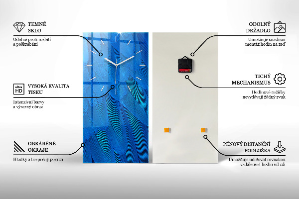 Orologio verticale Armonia floreale con farfalle