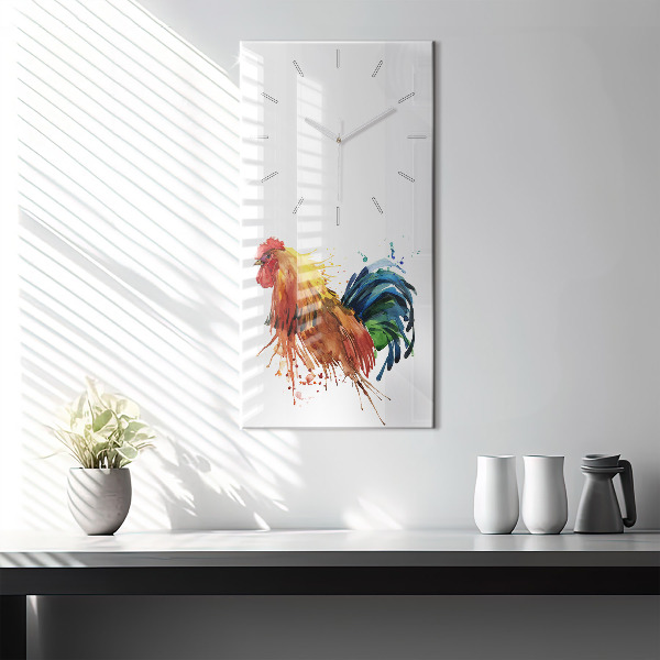 Orologio verticale Gallo colorato