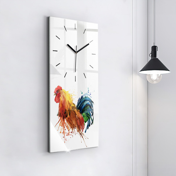 Orologio verticale Gallo colorato