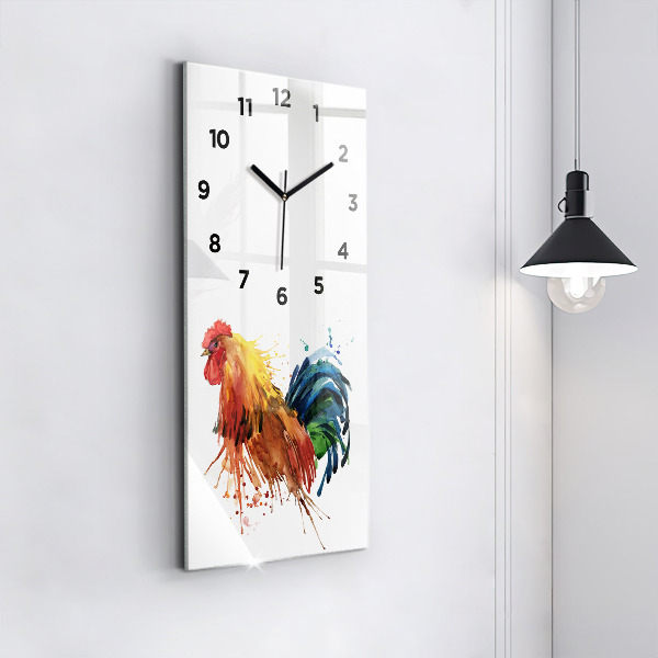 Orologio verticale Gallo colorato