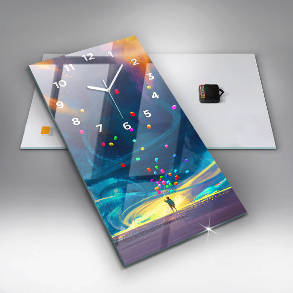 Orologio verticale Bambino e palloncini