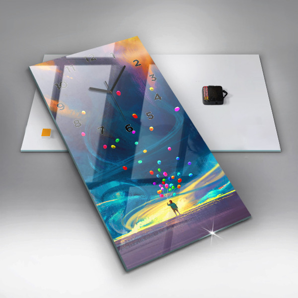 Orologio verticale Bambino e palloncini