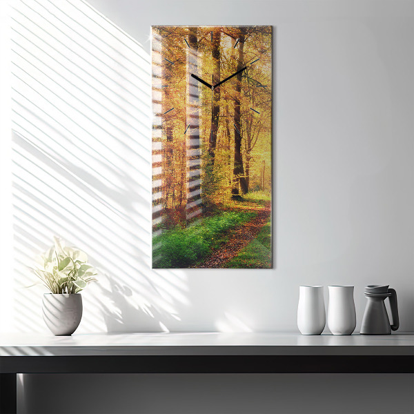 Orologio verticale Paesaggio autunnale della foresta