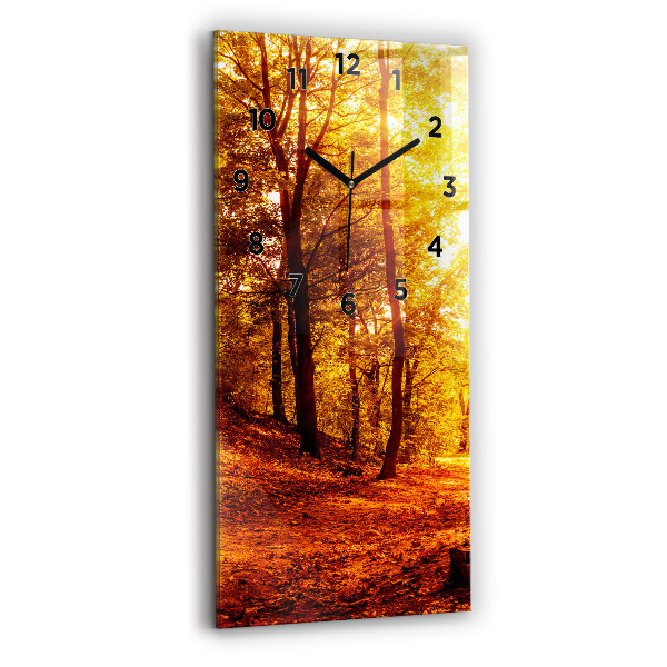 Orologio verticale Paesaggio forestale al sole