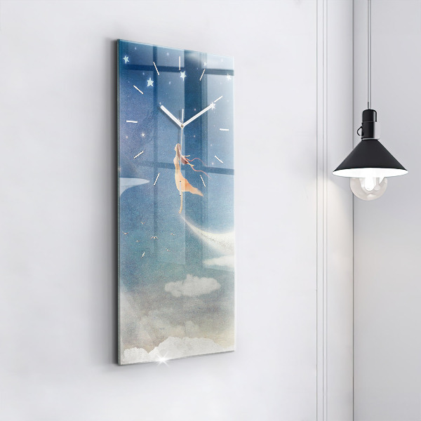 Orologio verticale Ragazza sulla luna