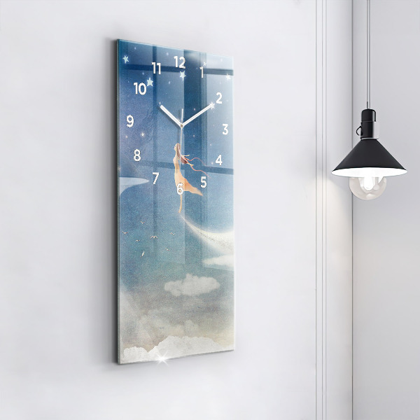 Orologio verticale Ragazza sulla luna