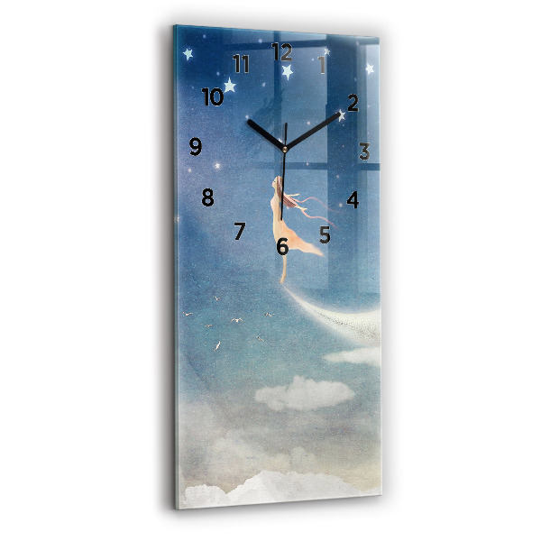 Orologio verticale Ragazza sulla luna