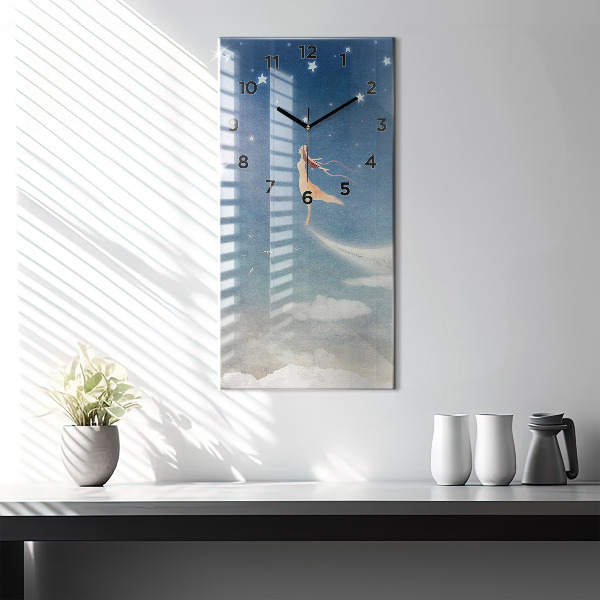 Orologio verticale Ragazza sulla luna