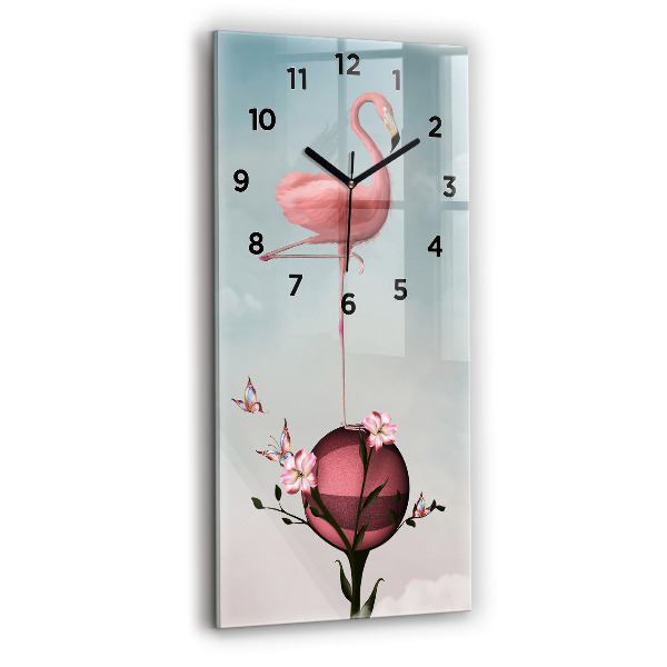 Orologio verticale Fenicottero surreale