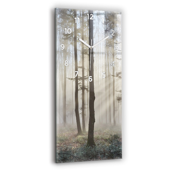 Orologio verticale Foresta nella nebbia