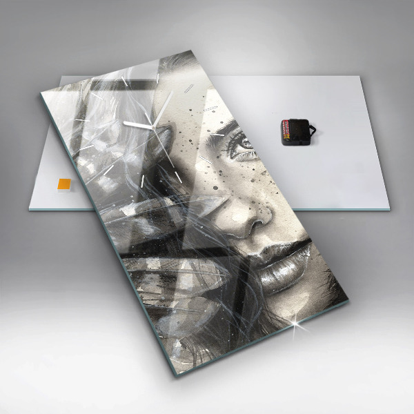 Orologio verticale Ritratto dipinto