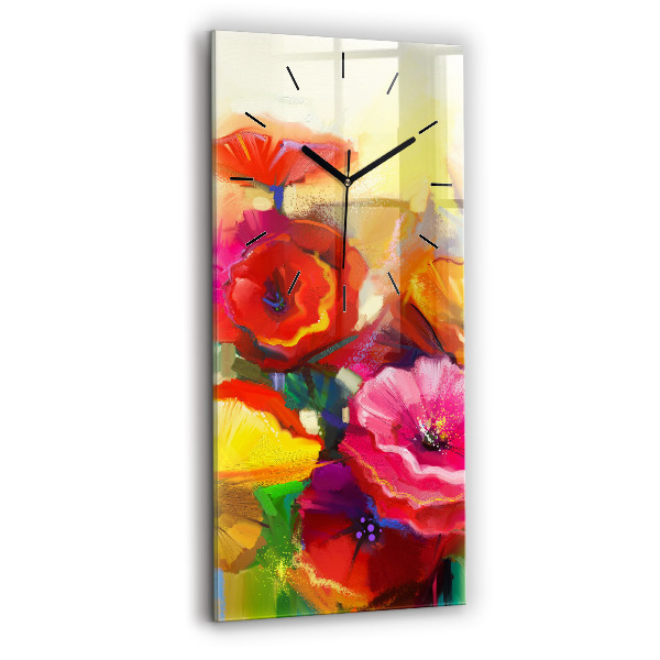 Orologio verticale Papaveri colorati