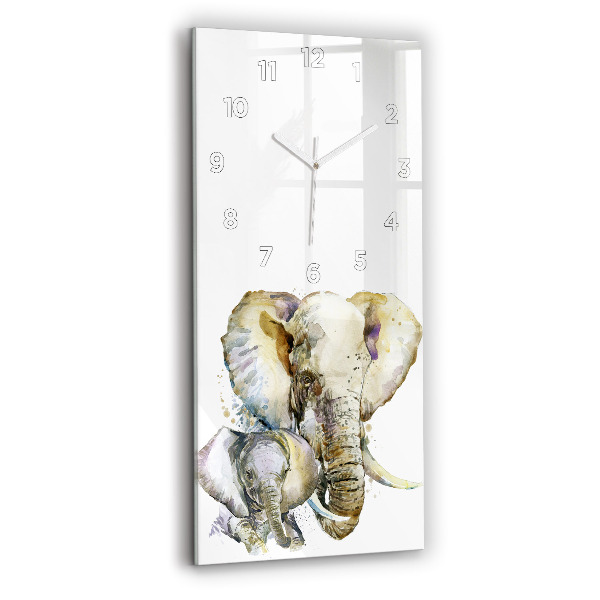 Orologio verticale Animali dipinti elefanti