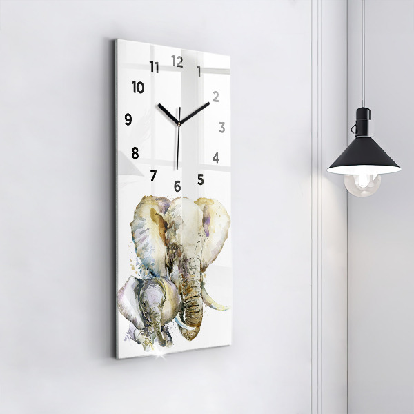 Orologio verticale Animali dipinti elefanti