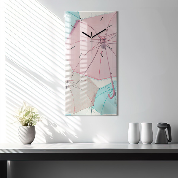 Orologio verticale Ombrelli pastello