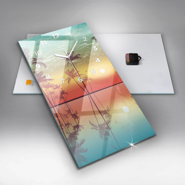 Orologio verticale Palme tropicali