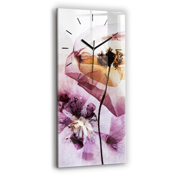 Orologio verticale Fiori di papavero secchi