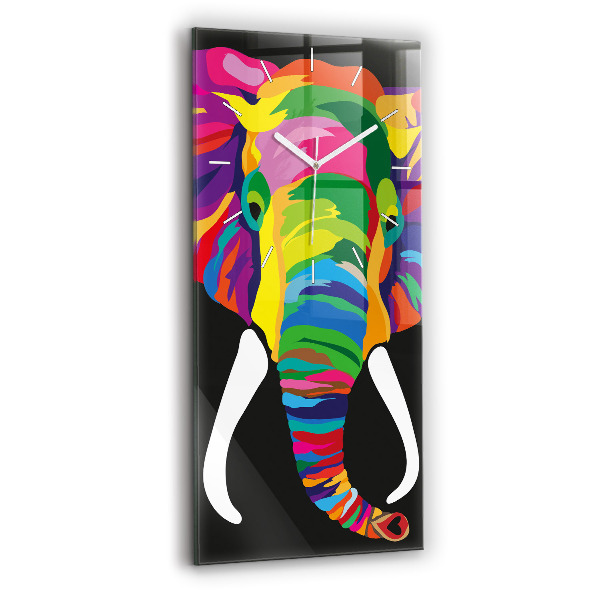 Orologio verticale Elefante colorato