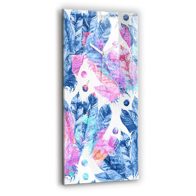 Orologio verticale Piume colorate