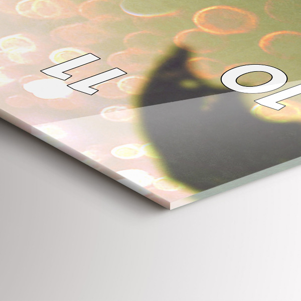 Orologio verticale in vetro Persone con ombrelli