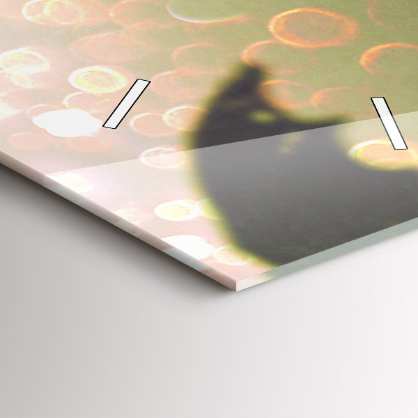 Orologio verticale in vetro Persone con ombrelli