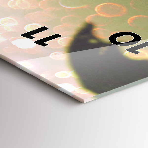 Orologio verticale in vetro Persone con ombrelli