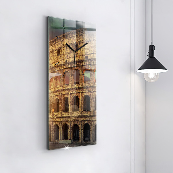 Orologio verticale in vetro Colosseo romano