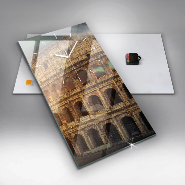 Orologio verticale in vetro Colosseo romano