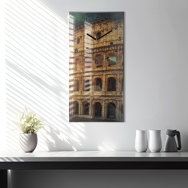 Orologio verticale in vetro Colosseo romano