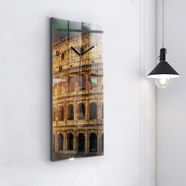 Orologio verticale in vetro Colosseo romano