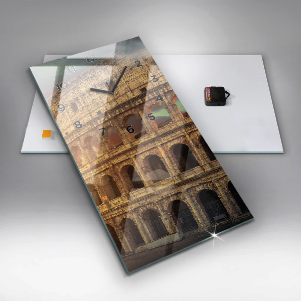 Orologio verticale in vetro Colosseo romano