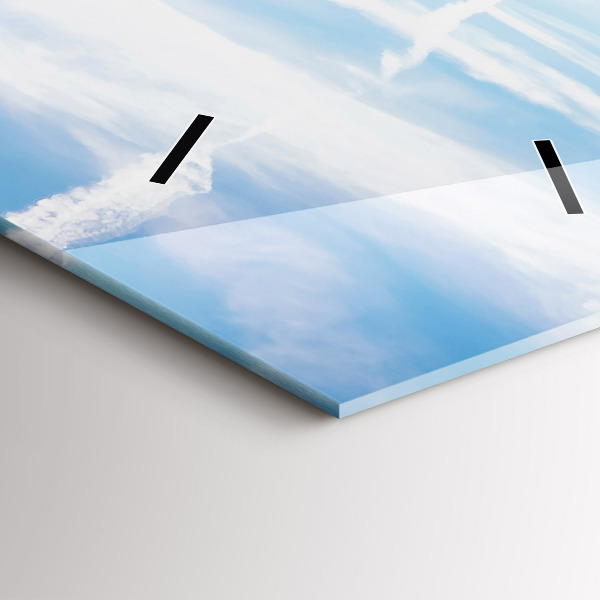 Orologio verticale in vetro Prato di lavanda