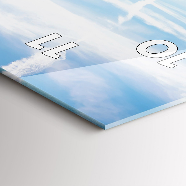 Orologio verticale in vetro Prato di lavanda