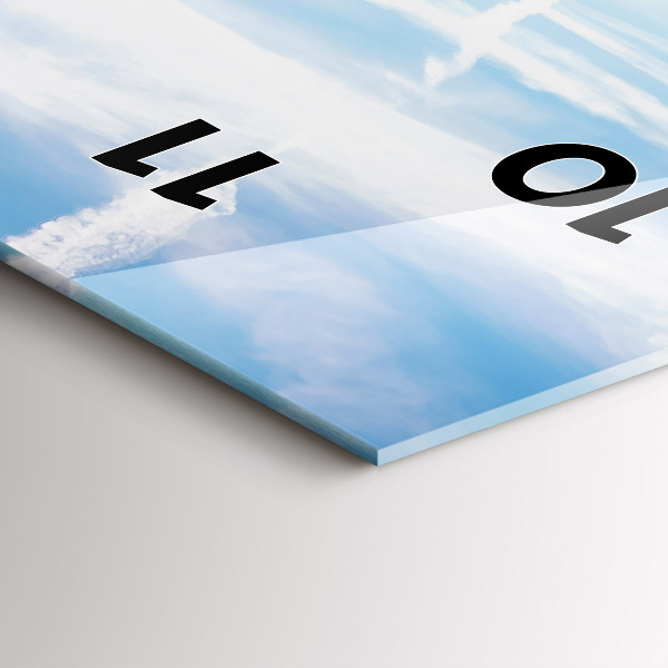 Orologio verticale in vetro Prato di lavanda