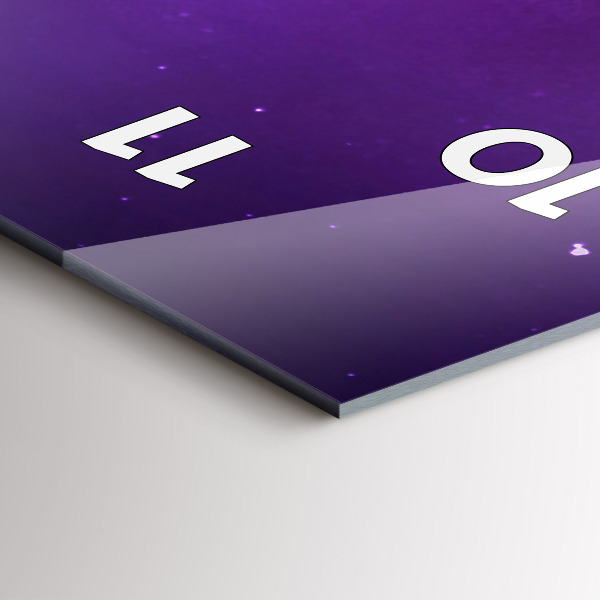 Orologio verticale in vetro aurora boreale